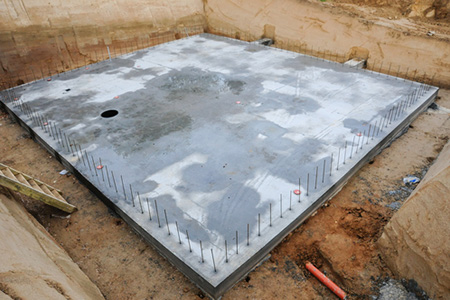 concrete pad